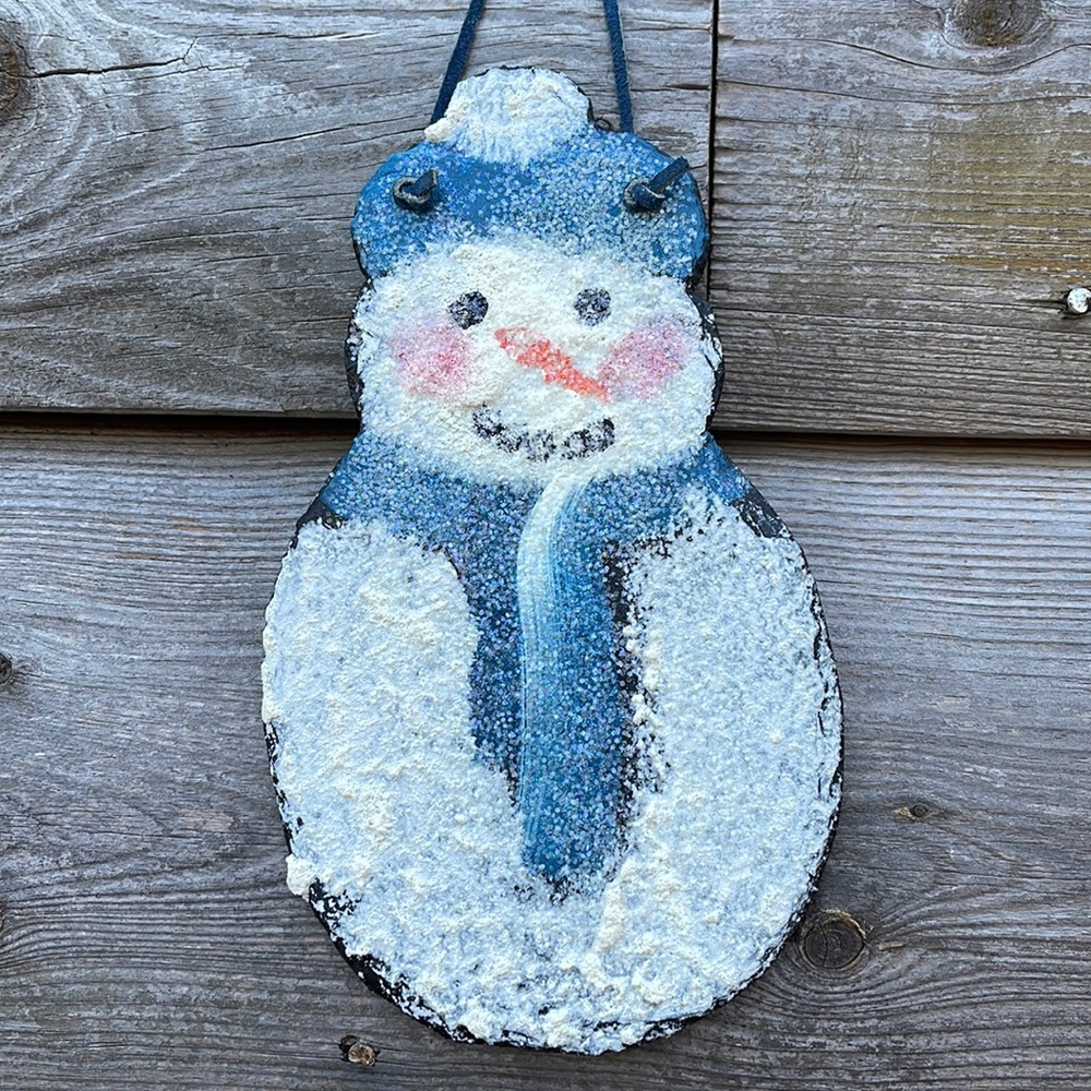 Hanging Glittery Snowman